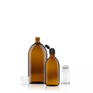 syrup bottles